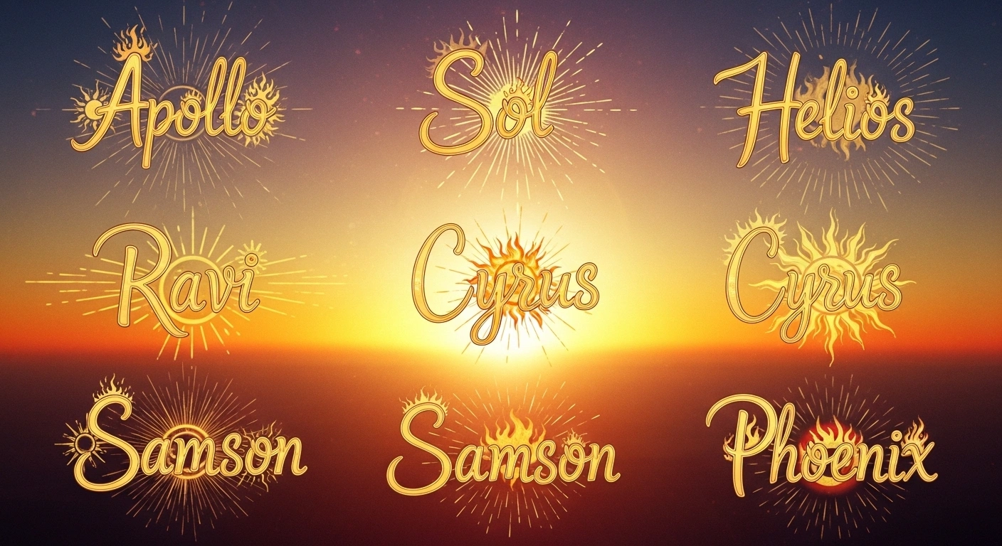 Cute Boy Names That Mean Sun