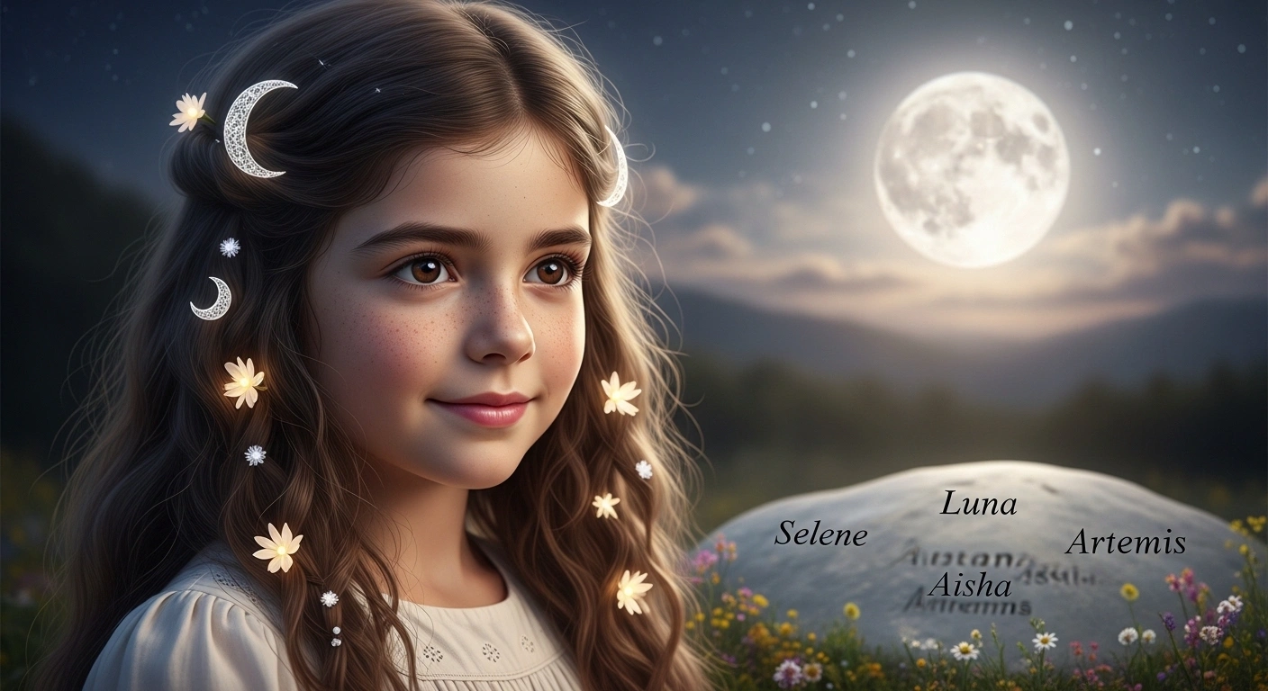 Symbolic Girl Names That Represent the Moon