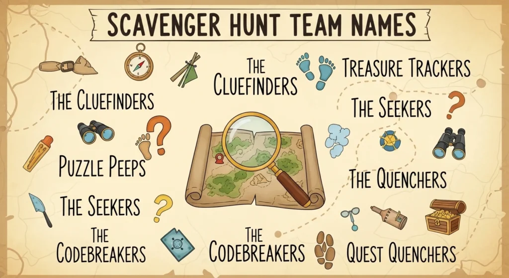 scavenger hunt team names