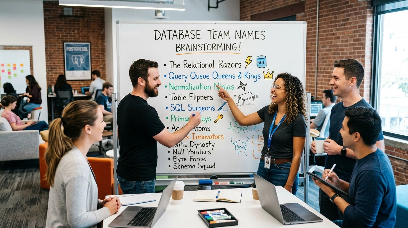 Database team names funny