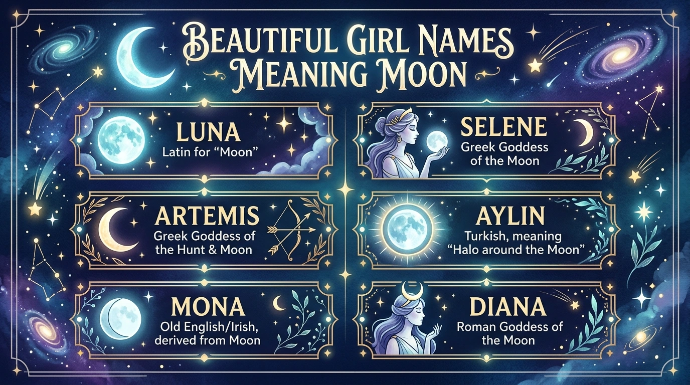Gender-Neutral Names That Mean Moon