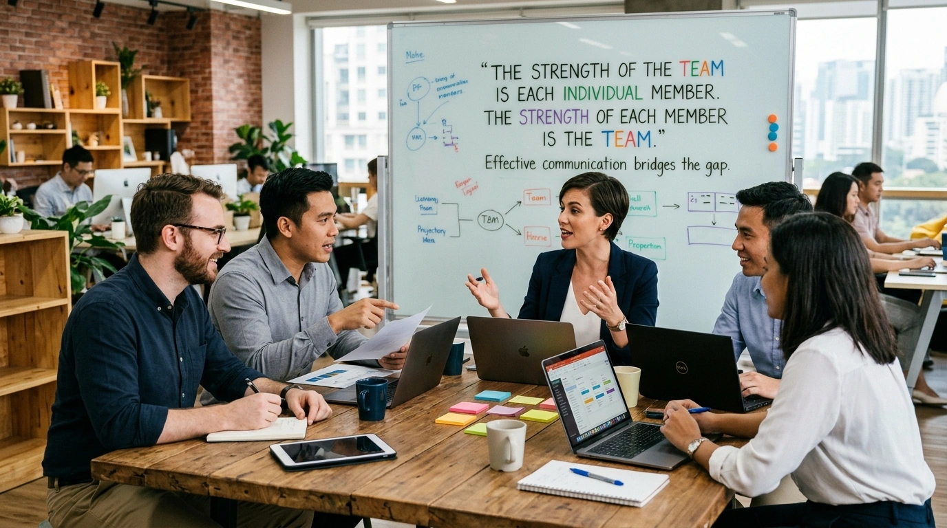 Team communication quotes in english